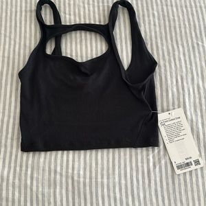 NWT Lulu LA front cutout crop tank